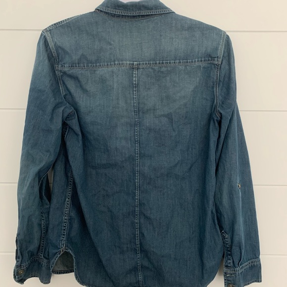 Paige Denim distressed denim top button front - Picture 4 of 4